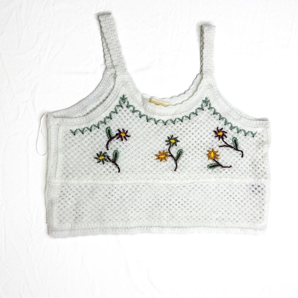 White crochet tank top